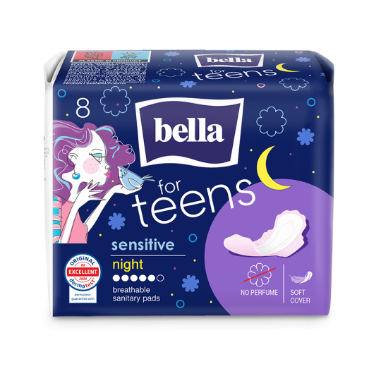 Bella for Teens Sensitive Night menstruační vložky noční